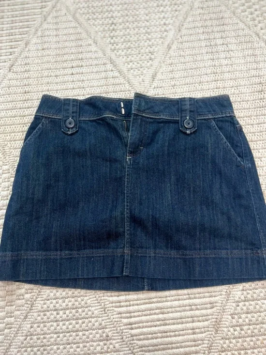Elle Dark Blue Denim Mini Skirt - Picture 5 of 5